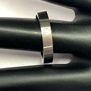 STAINLESS STEEL RING WITH CUBIC ZIRCONIA STONES